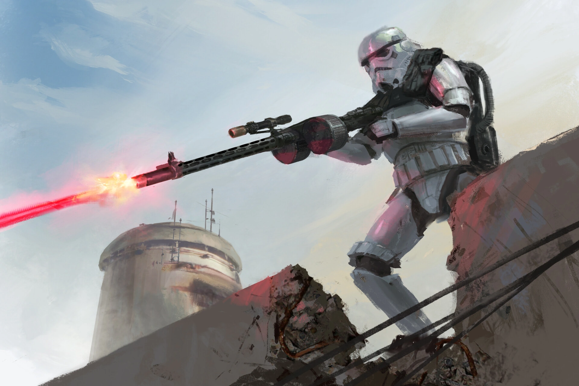Heavy blaster rifle